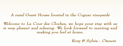 A rural guesthouse located in the cognac vineyards